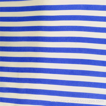 Blue White Striped 100% Rayon Print Shirt Fabrics